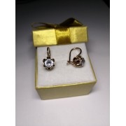 Серьги с камнями  , золото 585 (14K), вес 2.7 г.