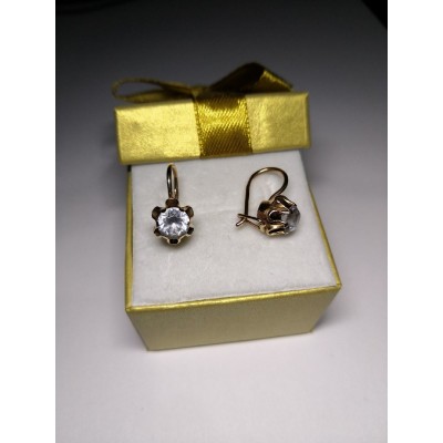 Серьги с камнями , золото 585 (14K), вес 2.7 г. Серьги с камнями , золото 585 (14K), вес 2.7 г.