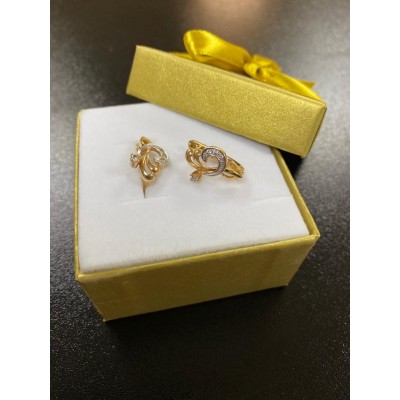 Серьги, золото 585 (14K), вес 4.2 г. Серьги, золото 585 (14K), вес 4.2 г.