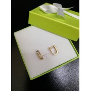 Серьги с камнями, золото 585 (14K), вес 1.5 г.