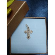 Крест золотой, золото 585 (14K), вес 0.8 г.