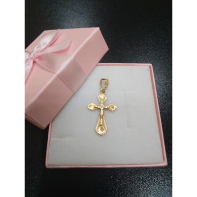 Крестик, золото 585 (14K), вес 0.9 г. Крестик, золото 585 (14K), вес 0.9 г.