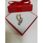 Серьги с камнями, золото 585 (14K), вес 1.9 г.