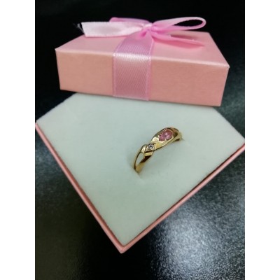 Кольцо с розовым камнем, золото 585 (14K), вес 2.1 г. Кольцо с розовым камнем, золото 585 (14K), вес 2.1 г.