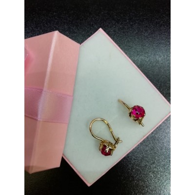 Серьги с камнями, золото 585 (14K), вес 2.2 г. Серьги с камнями, золото 585 (14K), вес 2.2 г.
