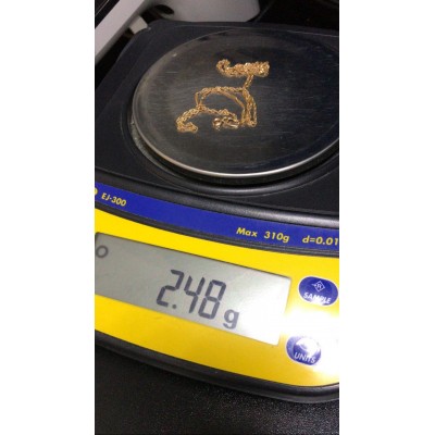 Цепочка, золото 585 (14K), вес 2.4 г. Цепочка, золото 585 (14K), вес 2.4 г.