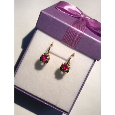 Серьги с камнями , золото 585 (14K), вес 3.1 г. Серьги с камнями , золото 585 (14K), вес 3.1 г.