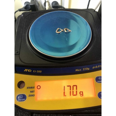 Серьги с камнями , золото 585 (14K), вес 1.7 г. Серьги с камнями , золото 585 (14K), вес 1.7 г.