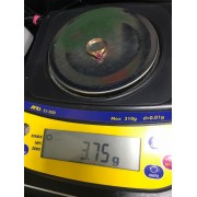 Кольцо с камнем, золото 585 (14K), вес 3.7 г.