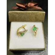 Серьги с камнями  , золото 585 (14K), вес 2.8 г.