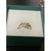 Кольцо с камнями , золото 585 (14K), вес 1.8 г.