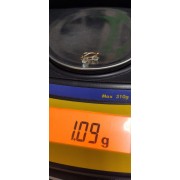 Серьги с камнями, золото 585 (14K), вес 1 г.