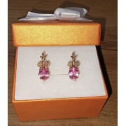 Серьги с камнями  , золото 585 (14K), вес 3.75 г.