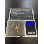 крестик, золото 585 (14K), вес 1.02 г.