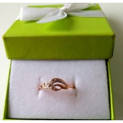 Кольцо с камнями, золото 585 (14K), вес 1.4 г.