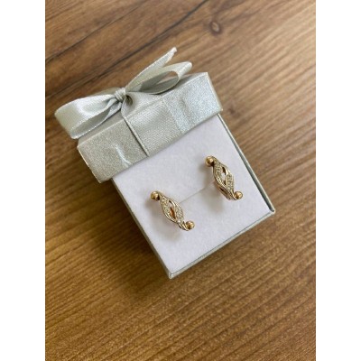 Серьги, золото 585 (14K), вес 3.3 г. Серьги, золото 585 (14K), вес 3.3 г.