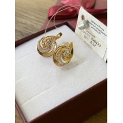 Серьги с камнями, золото 585 (14K), вес 4.37 г.