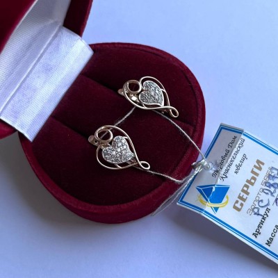 Новые серьги , золото 585 (14K), вес 3 г. Новые серьги , золото 585 (14K), вес 3 г.