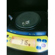 Серьги с камнями, золото 585 (14K), вес 3.1 г.