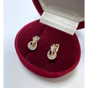 Серьги с камнями , золото 585 (14K), вес 3 г.