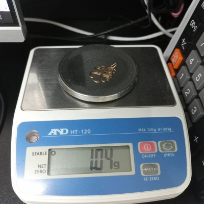 Золотая подвеска, золото 585 (14K), вес 1 г. Золотая подвеска, золото 585 (14K), вес 1 г.