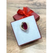 Кольцо с камнем, золото 585 (14K), вес 6.8 г.