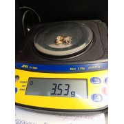 Серьги золотые с фианитами, золото 585 (14K), вес 3.5 г.