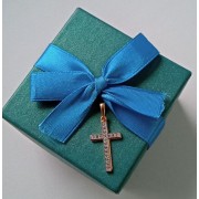 Крест с камнями , золото 585 (14K), вес 1 г.