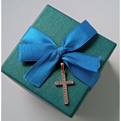 Крест с камнями , золото 585 (14K), вес 1 г. Крест с камнями , золото 585 (14K), вес 1 г.