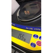 Серьги с камнями  , золото 585 (14K), вес 1.5 г.