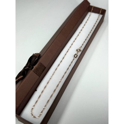 Цепь, золото 585 (14K), вес 1 г. Цепь, золото 585 (14K), вес 1 г.