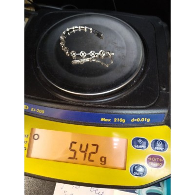 Браслет с камнями, золото 585 (14K), вес 5.4 г. Браслет с камнями, золото 585 (14K), вес 5.4 г.