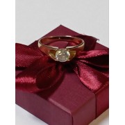 Кольцо золотое с фианитом, золото 585 (14K), вес 3 г.