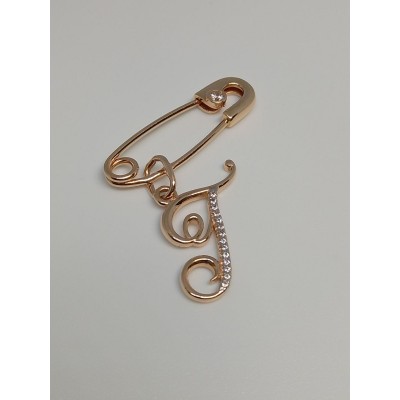 Золотая Булавка с подвеской, золото 585 (14K), вес 1.9 г. Золотая Булавка с подвеской, золото 585 (14K), вес 1.9 г.