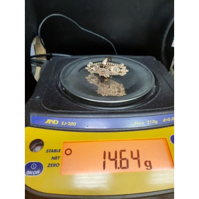 Перстень с камнем, золото 585 (14K), вес 14.6 г. Перстень с камнем, золото 585 (14K), вес 14.6 г.