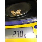 Серьги с камнями, золото 585 (14K), вес 2.7 г.