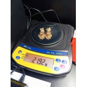 Серьги с камнями, золото 585 (14K), вес 21.9 г.