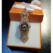 Новое кольцо с камнем, золото 585 (14K), вес 14.54 г.