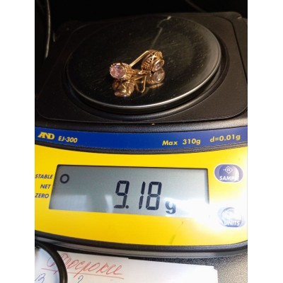 Серьги с камнями, золото 585 (14K), вес 9.1 г. Серьги с камнями, золото 585 (14K), вес 9.1 г.