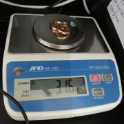 Серьги калачи, золото 585 (14K), вес 3.1 г.