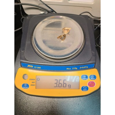 Серьги, золото 585 (14K), вес 3.6 г. Серьги, золото 585 (14K), вес 3.6 г.