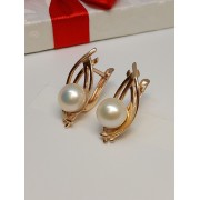 Серьги с камнями, золото 585 (14K), вес 4 г.