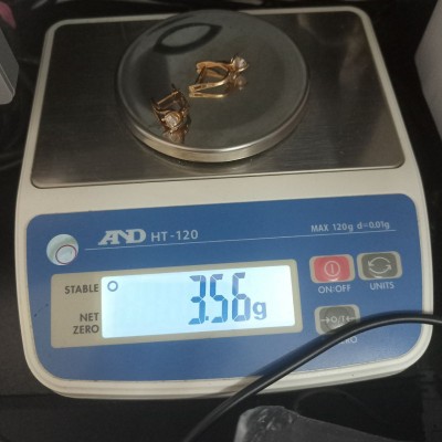 Золотые серьги , золото 585 (14K), вес 3.56 г. Золотые серьги , золото 585 (14K), вес 3.56 г.