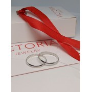 Кольцо серебряное обручальные, серебро 925, вес 1.9 г.