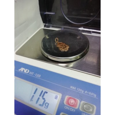 Подвеска золотая, золото 585 (14K), вес 1.15 г. Подвеска золотая, золото 585 (14K), вес 1.15 г.