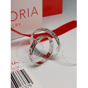 Кольцо серебряное с алмазной огранкой, серебро 925, вес 1.53 г.