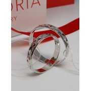 Кольцо серебряное с алмазной огранкой, серебро 925, вес 1.58 г.