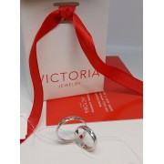 Кольцо серебряное с алмазной огранкой, серебро 925, вес 1.54 г.