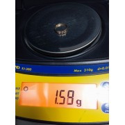 Кольцо золотое с фианитами, золото 585 (14K), вес 1.5 г.