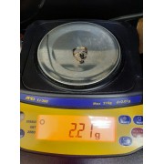 Кольцо золотое с синтетическим гранатом, золото 585 (14K), вес 2.2 г.